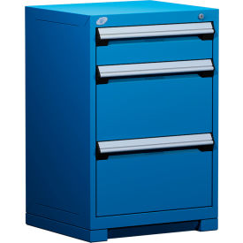 Rousseau Metal Inc. R5ACD-3401KD-055 Rousseau Metal Heavy Duty Modular Drawer Cabinet 3 Drawer Counter High 24"W - Avalanche Blue image.