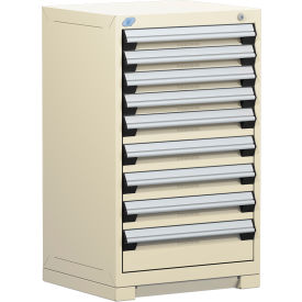 Rousseau Metal Inc. R5ACD-3805KD-041 Rousseau Metal Heavy Duty Modular Drawer Cabinet 9 Drawer Counter High 24"W - Beige image.