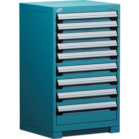 Rousseau Metal Inc. R5ACD-3805KD-051 Rousseau Metal Heavy Duty Modular Drawer Cabinet 9 Drawer Counter High 24"W - Everest Blue image.