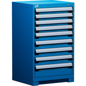 Rousseau Metal Inc. R5ACD-3805KD-055 Rousseau Metal Heavy Duty Modular Drawer Cabinet 9 Drawer Counter High 24"W - Avalanche Blue image.