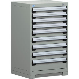 Rousseau Metal Inc. R5ACD-3805KD-071 Rousseau Metal Heavy Duty Modular Drawer Cabinet 9 Drawer Counter High 24"W - Light Gray image.