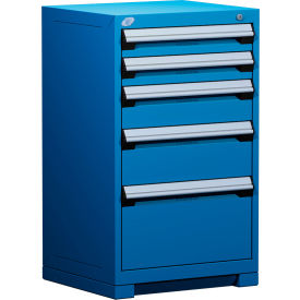 Rousseau Metal Inc. R5ACD-3807KD-055 Rousseau Metal® Heavy Duty Modular Cabinet, 5 Drawers, 24"W x 21"D x 40"H, Avalanche Blue image.