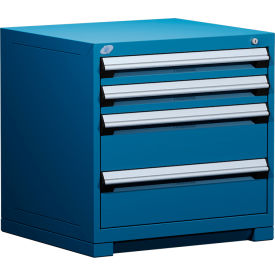 Rousseau Metal Inc. R5ADD-2803KD-055 Rousseau Metal® Heavy Duty Modular Cabinet, 4 Drawers, 30"W x 21"D x 30"H, Avalanche Blue image.