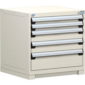 Rousseau Metal Inc. R5ADG-2801KD-041 Rousseau Metal® R5ADG-2801KD-041 Heavy Duty Modular Cabinet, 5 Drawers, Beige image.