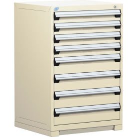 Rousseau Metal Inc. R5ADG-4407KD-041 Rousseau Metal® R5ADG-4407KD-041 Heavy Duty Modular Cabinet, 8 Drawers, Beige image.