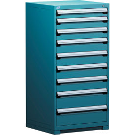 Rousseau Metal Inc. R5ADG-5805KD-051 Rousseau Metal® R5ADG-5805KD-051 Heavy Duty Modular Cabinet, 9 Drawers, Everest Blue image.