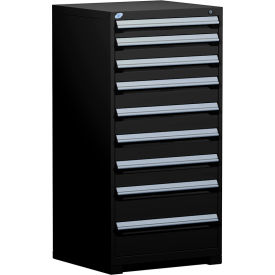 Rousseau Metal Inc. R5ADG-5805KD-091 Rousseau Metal® R5ADG-5805KD-091 Heavy Duty Modular Cabinet, 9 Drawers, Black image.