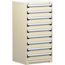 Rousseau Metal Inc. R5ADG-5813KD-041 Rousseau Metal® R5ADG-5813KD-041 Heavy Duty Modular Cabinet, 9 Drawers, Beige image.