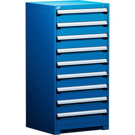 Rousseau Metal Inc. R5ADG-5813KD-055 Rousseau Metal® R5ADG-5813KD-055 Heavy Duty Modular Cabinet, 9 Drawers, Avalanche Blue image.