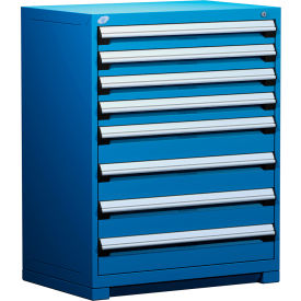 Rousseau Metal Inc. R5AEC-4413KD-055 Rousseau Metal® Heavy Duty Modular Cabinet, 8 Drawers, 36"W x 18"D x 46"H, Avalanche Blue image.