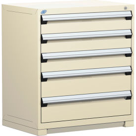 Rousseau Metal Inc. R5AEE-3805KD-041 Rousseau Metal® R5AEE-3805KD-041 Heavy Duty Modular Cabinet, 5 Drawers, Beige image.