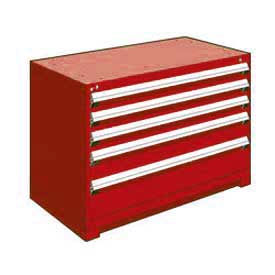 Rousseau Metal Heavy Duty Modular Drawer Cabinet 5 Drawer Bench High 48