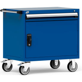 Rousseau Metal Inc. R5BEE-2801KD-055 Rousseau Metal 1 Drawer Heavy-Duty Mobile Modular Drawer Cabinet - 36"Wx24"Dx35-1/2"H Avalanche Blue image.