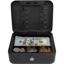 Royal Sovereign Compact Cash Box RSCB-100, 4-Compartment, 7-7/8 Royal Sovereign Compact Cash Box RSCB-100, 4-Compartment, 7-7/8