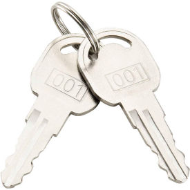 Global Industrial RP9901 Replacement Keys For Outer Door of Global Industrial™ Narcotics Cabinet 436951, 2pcs Key# 001 image.