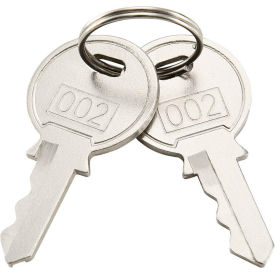 Global Industrial RP9902 Replacement Keys For Inner Door of Global Industrial™ Narcotics Cabinet 436951, 2pcs Key# 002 image.