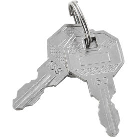 Global Industrial RP9909 Replacement Keys For Outer Door of Global Industrial™ Narcotics Cabinet 436953, 2pcs Key# 159 image.