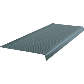 Roppe Corporation 42163P177 Vinyl Light Duty Ribbed Stair Tread Square Nose 12.41" x 42" Steel Blue image.