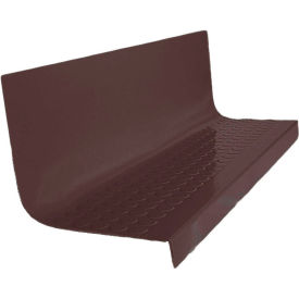 Roppe Corporation 72962P110 Rubber Raised Circular Stair Tread Square Nose 20.44" x 72" Brown image.