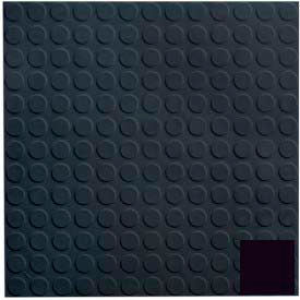 Rubber Tile Low Profile Circular Design 50cm - Black