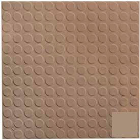 Roppe Corporation 9923P171 Rubber Tile Low Profile Circular Design 50cm - Sandstone image.