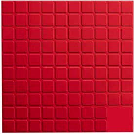 Roppe Corporation 9944P186 Rubber Tile Square Design 50cm - Red image.