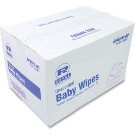 AmerCareRoyal® Baby Wipes Tub White 80/Tub 12/Case