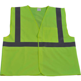 Petra Roc Economy Safety Vest, ANSI Class 2, Touch Fastener Closure, Polyester Solid, Lime, 2XL/3XL Petra Roc Economy Safety Vest, ANSI Class 2, Touch Fastener Closure, Polyester Solid, Lime, 2XL/3XL