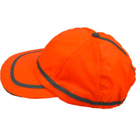 Petra Roc Inc OBC-S1 Petra Roc Hi-Visibility Baseball Cap, Polyester Mesh/Oxford, Orange, One Size image.