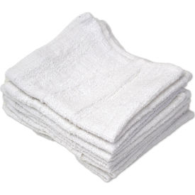 R & R TEXTILE MILLS INC 61200 R&R Value Wash Cloth - 12" x 12" - White - 0.75 lb. per 12 Pack image.