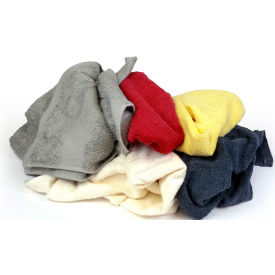 R & R TEXTILE MILLS INC 99811 Pro-Clean Basics Sanitized Anti-Bacterial Terry Cloth Rags, Assorted Colors, 4 lbs. - 99811 image.