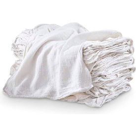R & R TEXTILE MILLS INC 99820 Pro-Clean Basics Sanitized Anti-Bacterial Woven Wiping Cloth Rags, White, 1 lb. - 99820 image.