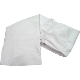 R & R TEXTILE MILLS INC X32015 R&R Textile - Hotel Basics Full Fitted Bed Sheets, 80" x 54" x 12", White - 12 Pack image.