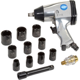Global Industrial B2383975 Global Industrial™ Air Impact Wrench Kit, 1/2" Drive Size, 260 Max Torque image.