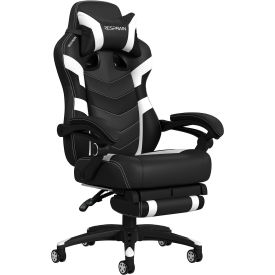 RESPAWN 110 Pro Gaming Chair Gaming Chair with Footrest Ergonomic Computer Desk Chair White 