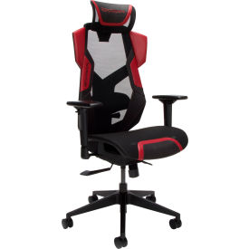RESPAWN FLEXX Mesh Gaming Chair With Lumbar Support Adjustable Headrest - Red 