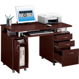 Rta Products Llc RTA-4985-CH36 Techni Mobili Complete Computer Workstation Desk with Storage, Chocolate image.