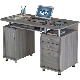 Rta Products Llc RTA-4985-GRY Techni Mobili Complete Workstation Computer Desk with Storage, Gray image.