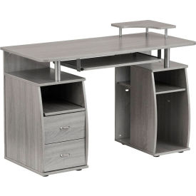 Rta Products Llc RTA-8211-GRY Techni Mobili Complete Computer Workstation Desk with Storage, Gray image.