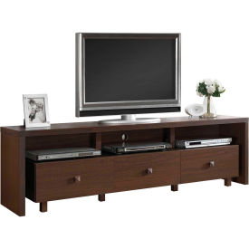 Rta Products Llc RTA-8895-HRY Techni Mobili 70" TV Stand with 3 Drawer Hickory image.