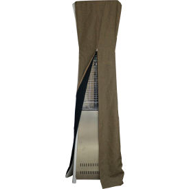 Hiland Triangle Glass Tube Patio Heater Commercial Cover Tan 
