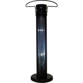 Hiland Vertical Infrared Oscillating Electric Heater with Remote Control 1500W 120V Black 