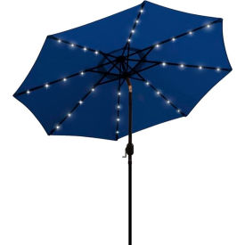 Hiland 10 Solar Market Umbrella with LED Lights Blue 