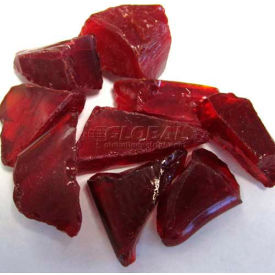 Hiland RGLASS-RED Hiland Fire Glass RGLASS-RED 1/2" to 1" Dia. Recycled Red 10 Lbs image.