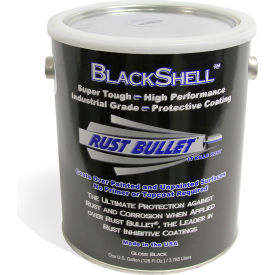 Rust Bullet LLC BSG Rust Bullet BlackShell Protective Coating and Topcoat Gallon Can BSG image.