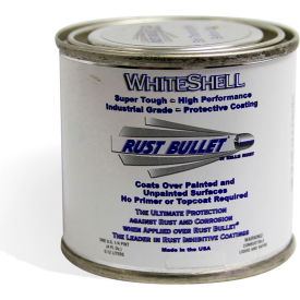 Rust Bullet LLC WSQP Rust Bullet WhiteShell Protective Coating and Topcoat 1/4 Pint Can WSQP image.
