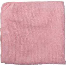 Rubbermaid Commercial Products 1820577 Rubbermaid Commercial Products Microfiber Economy Cloth 12" X 12" Red, Polyester/Nylon, Red image.