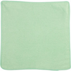 Rubbermaid Commercial Products 1820578 Rubbermaid Commercial Microfiber Economy Cloth 12" X 12" Green, Polyester/Nylon, Green, 24/PK image.