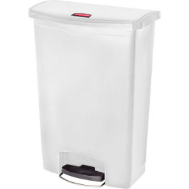 Rubbermaid Commercial Products 1883561 Rubbermaid® Slim Jim® Plastic Step On Container, Front Step - 24 Gallon, White - 1883561 image.