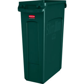 Rubbermaid Slim Jim Recycling Container, 23 Gallon, Green - 1956186 - Pkg Qty 4 Rubbermaid Slim Jim Recycling Container, 23 Gallon, Green - 1956186 - Pkg Qty 4